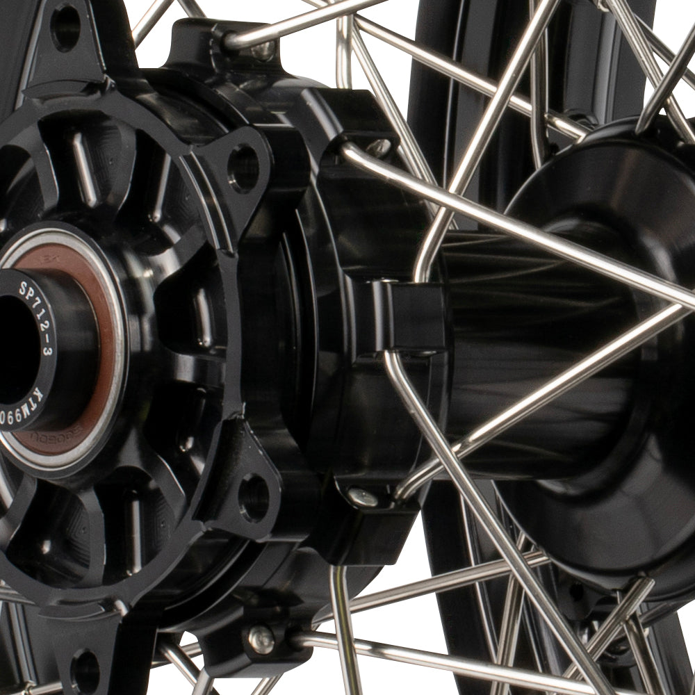 Axiom KTM 1090-1190-1290 2014-24 "Cush Drive" Black Rim / Black Hub 21x1.85 / 18x2.50 Adventure Wheelset