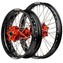 Axiom KTM 1090-1190-1290 2014-24 "Cush Drive" Black Rim / Orange Hub 21x2.15 / 18x4.25 Adventure Wheelset-1