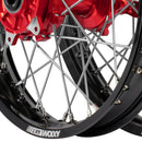 Axiom Honda CRF250-450X 2004-17 "Cush Drive" Black Rim / Red Hub 21x1.6/18x2.15 Complete Wheel Set-4