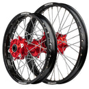 Axiom Honda CRF250-450X 2004-17 "Cush Drive" Black Rim / Red Hub 21x1.6/18x2.15 Complete Wheel Set-1