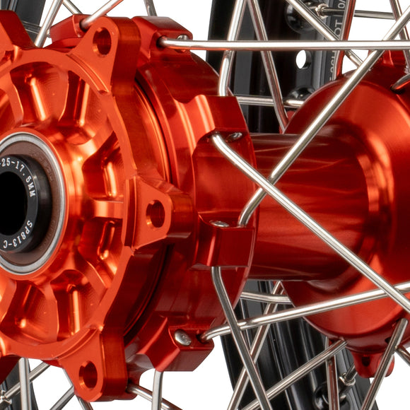 Axiom KTM 1090-1190-1290 2014-24 "Cush Drive" Black Rim / Orange Hub 21x2.15 / 18x4.25 Adventure Wheelset