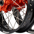 Axiom KTM 1090-1190-1290 2014-24 "Cush Drive" Black Rim / Orange Hub 21x2.15 / 18x4.25 Adventure Wheelset-4
