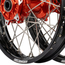 Axiom KTM 1090-1190-1290 2014-24 "Cush Drive" Black Rim / Orange Hub 21x1.85 / 18x2.50 Adventure Wheelset-2