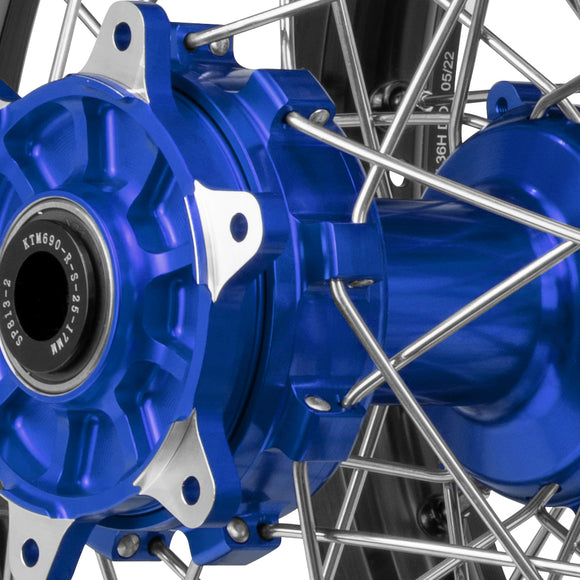 Axiom Yamaha WR250-450F 2002-18 "Cush Drive" Black Rim / Blue Hub 21x1.6/18x2.15 Complete Wheel Set