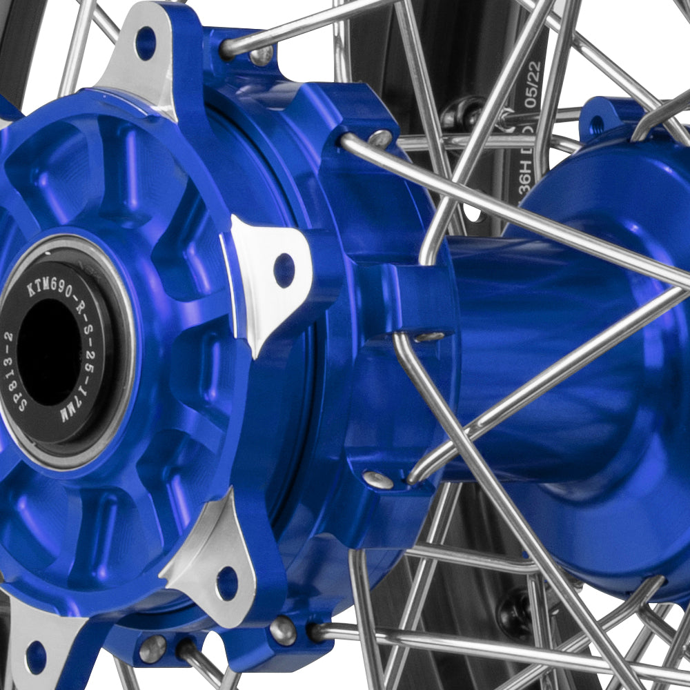 Axiom Yamaha Tenere 700 2019-24 700 "Cush Drive" Black Rim / Blue Hub 21x1.85/18x2.50 Adventure Wheels