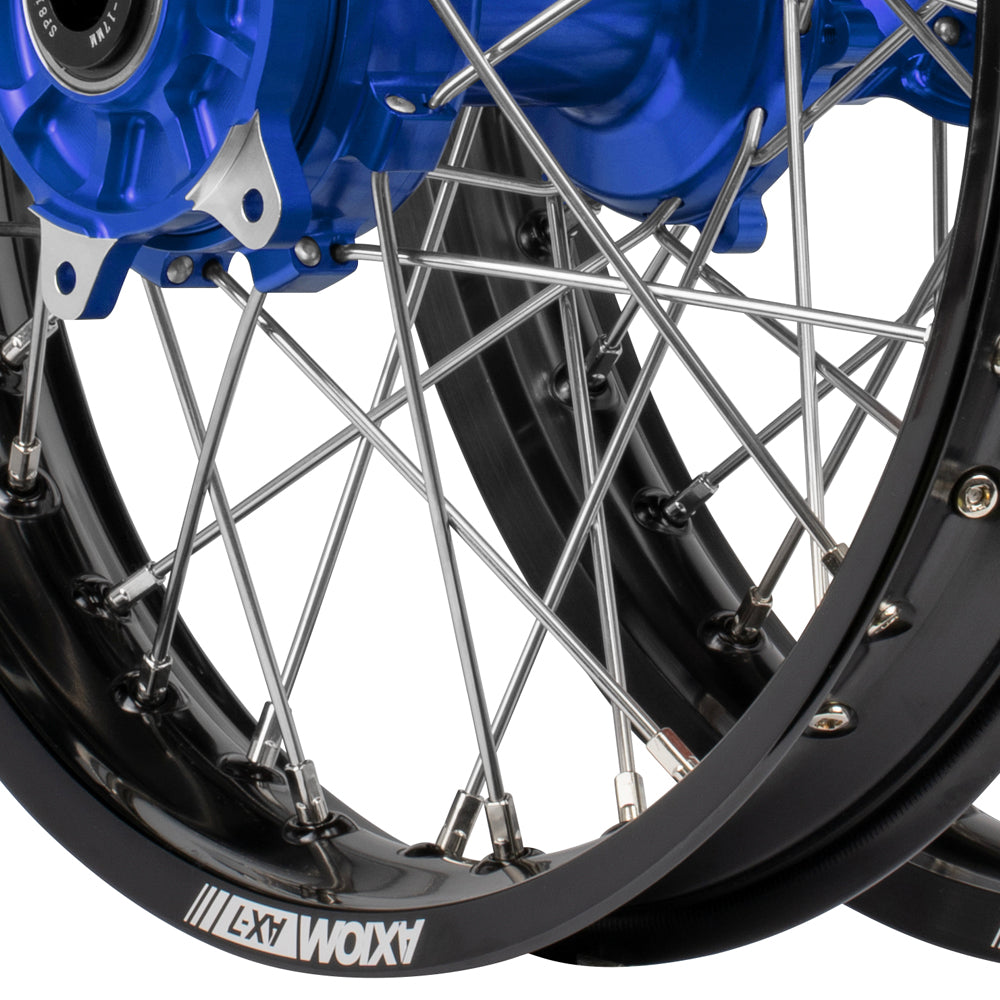 Axiom Yamaha Tenere 700 2019-24 700 "Cush Drive" Black Rim / Blue Hub 21x1.85/18x2.50 Adventure Wheels