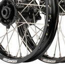 Axiom KTM / Husqvarna / Gas Gas 85cc SW 2021-24 Black Rim / Black Hub 17x1.4/14x1.60 Complete Wheel Set-4