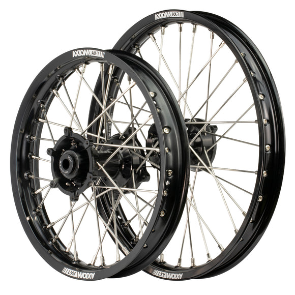 Axiom Yamaha / Suzuki YZ85/RM85 1993-24 BW Black Rim / Black Hub 19x1.4/17x1.85 Flat Track Wheel Set