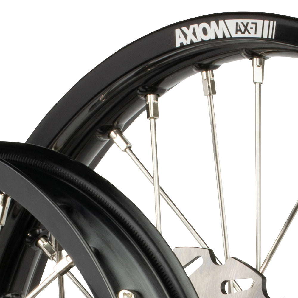 Axiom Suzuki RM85 2005-24  SW Black Rim / Black Hub 17x1.4/14x1.60 Wheel Set with Discs