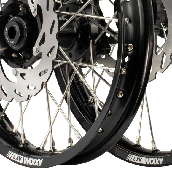 Axiom Suzuki RM85 2005-24  SW Black Rim / Black Hub 17x1.4/14x1.60 Wheel Set with Discs