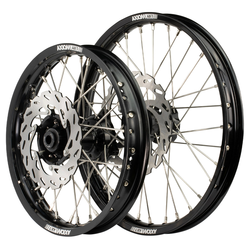 Axiom Wheel Kit 2025 KTM 85 SX / Husqvarna TC85 / Gas Gas MC85 19x1.6/16x1.85 Black/Black With Discs