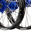 Axiom Yamaha / Suzuki YZ85/RM85 1993-24 BW Black Rim / Blue Hub 19x1.4/17x1.85 Flat Track Wheel Set-4