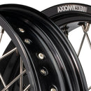 Axiom KTM / Husqvarna / GasGas "Cush Drive" Black Rim / Silver Hub 17x3.5/17x4.25 Supermoto Wheels-3