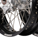 Axiom Suzuki DR650 1990-22 "Cush Drive" Black Rim / Silver Hub 17x3.5/4.25 Supermoto Wheels-4