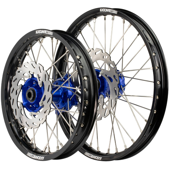 Axiom KTM 65SX / Hqva TC65  / Gas Gas MC65 2023-24 14x1.6/12x1.6 Black/Blue Wheel Kit with Discs