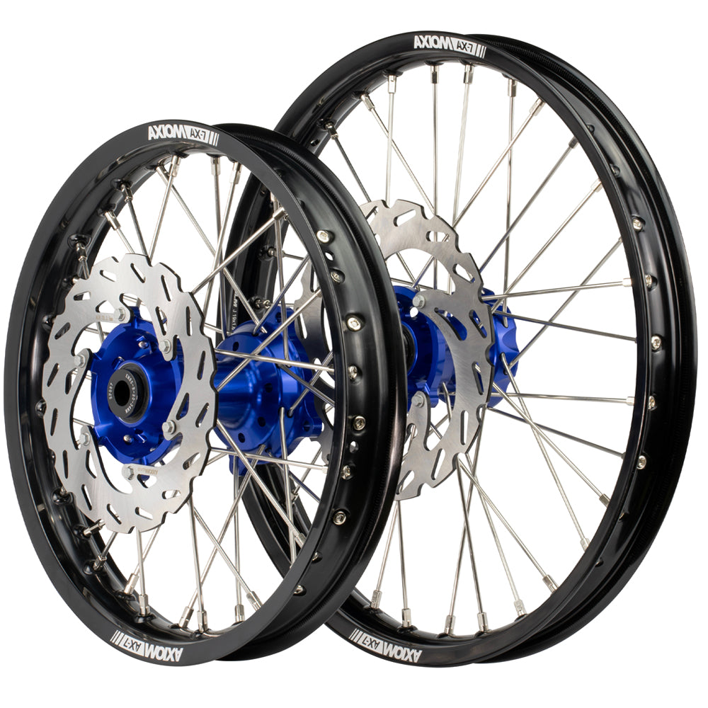 Axiom Yamaha YZ85 2002-24  SW Black Rim / Blue Hub 17x1.4/14x1.60 Wheel Set with Discs