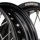 Axiom Suzuki DRZ400E 2000-24 "Cush Drive" Black Rim / Gold Hub / Black NIpples 17x3.5/4.25 Supermoto Wheels-4