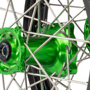 Axiom Kawasaki KX85 2001-24 BW Black Rim / Green Hub 19x1.4/17x1.85 Flat Track Wheel Set-2