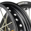 Axiom Suzuki DRZ400E 2000-24 Black Rim / Gold Hub / Black NIpples 17x3.5/4.25 Supermoto Wheels-4