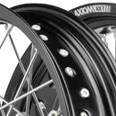 Axiom KTM / Husqvarna / Gas Gas 2003-24 Black Rim / Silver Hub / Silver Nipples 17x.3.5/17x4.25 Supermoto Wheels-3