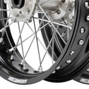 Axiom KTM / Husqvarna / Gas Gas 2003-24 Black Rim / Silver Hub / Silver Nipples 17x.3.5/17x4.25 Supermoto Wheels-4