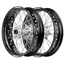 Axiom KTM / Husqvarna / Gas Gas 2003-24 Black Rim / Silver Hub / Silver Nipples 17x.3.5/17x4.25 Supermoto Wheels-1