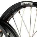 Axiom KTM / Husqvarna / Gas Gas 85cc SW 2021-24 Black Rim / Orange Hub 19x1.4/17x1.85 Flat Track Wheel Set-3