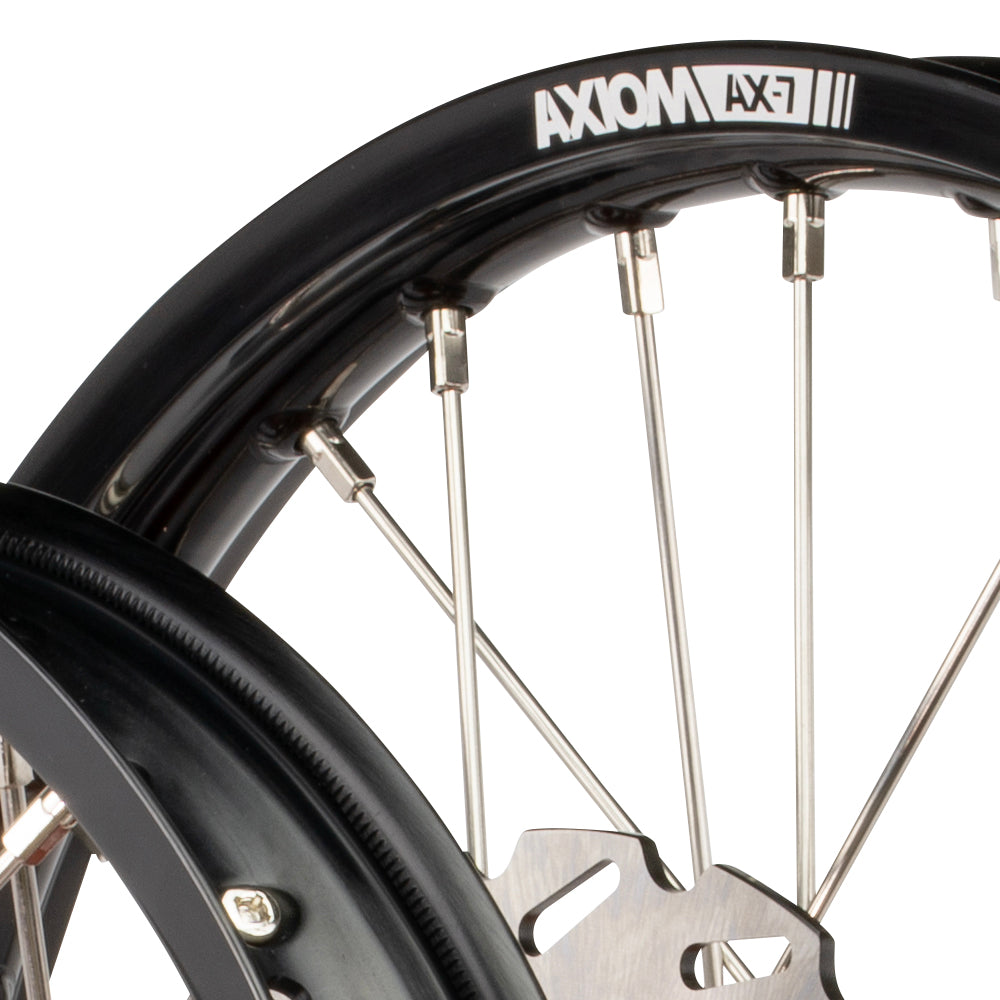 Axiom Wheel Kit 2025 KTM 85 SX / Husqvarna TC85  / Gas Gas MC85 17x1.4/14x1.60 Black/Orange With Discs