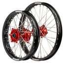 Axiom Honda CR85 1996-2007 BW Black Rim / Red Hub 19x1.4/17x1.85 Flat Track Wheel Set-1