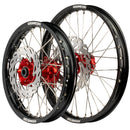 Axiom Honda CRF250-450R 2015-24 Black Rim / Red Hub / Red Nipples 21x1.6/19x2.15 Wheel Set with Discs-1