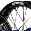 Axiom KTM / Husqvarna / Gas Gas 50cc 2014-23 Black Rim / Blue Hub 12x1.6/10x1.6 Complete Wheel set-3