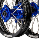 Axiom KTM / Husqvarna / Gas Gas 50cc 2014-23 Black Rim / Blue Hub 12x1.6/10x1.6 Complete Wheel set-4