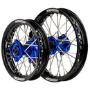Axiom KTM / Husqvarna / Gas Gas 50cc 2014-23 Black Rim / Blue Hub 12x1.6/10x1.6 Complete Wheel set-1
