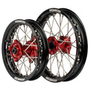 Axiom KTM / Husqvarna / Gas Gas 50cc 2014-23 Black Rim / Red Hub 12x1.6/10x1.6 Complete Wheel set-1