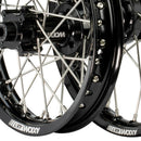 Axiom KTM / Husqvarna / Gas Gas 65cc 2012-24 Black Rim / Black Hub  14x1.6/12x1.6 Complete Wheel Set-2