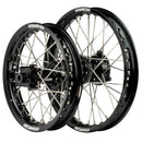 Axiom KTM / Husqvarna / Gas Gas 65cc 2012-24 Black Rim / Black Hub  14x1.6/12x1.6 Complete Wheel Set-1