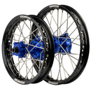 Axiom Yamaha YZ65 2018-24 Black Rim / Blue Hub 14x1.6/12x1.6 Complete Wheel Set-1