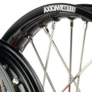 Axiom KTM / Husqvarna / Gas Gas 65cc 2012-24 Black Rim / Orange Hub  14x1.6/12x1.6 Complete Wheel Set-3