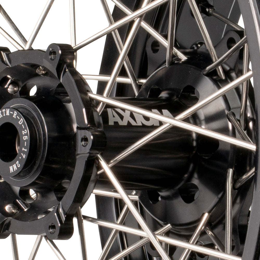 Axiom Honda CRF450R-450L 2014-24 Black Rim / Black Hub / Black NIpples 17x3.5/4.25 Supermoto Wheels