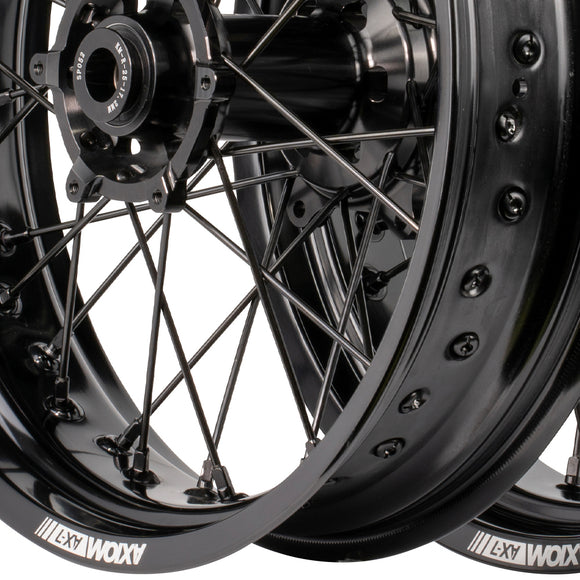 Axiom Yamaha WR250-450F 2019-2024 Black Rim / Black Hub / Black Spokes / Black Nipples 17x.3.5/17x4.25 Supermoto Wheels
