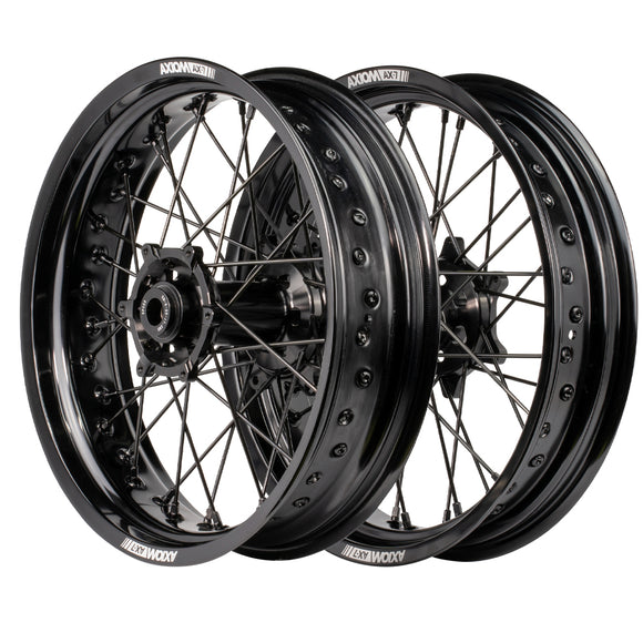 Axiom Yamaha WR250-450F 2019-2024 Black Rim / Black Hub / Black Spokes / Black Nipples 17x.3.5/17x4.25 Supermoto Wheels