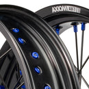 Axiom Yamaha WR250R 2007-24 Black Rim / Blue Hub / Blue Nipples 17x3.5/4.25 Supermoto Wheels-3