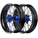 Axiom Yamaha WR250R 2007-24 Black Rim / Blue Hub / Blue Nipples 17x3.5/4.25 Supermoto Wheels-1