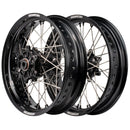Axiom KTM / Husqvarna / Gas Gas 690-700-701 "Cush Drive" Black Rim / Black Hub 17x3.5/4.25 Supermoto Wheels-1
