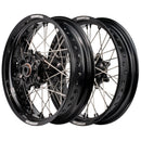 Axiom Suzuki DR650 1990-22 "Cush Drive" Black Rim / Black Hub 17x3.5/4.25 Supermoto Wheels-1