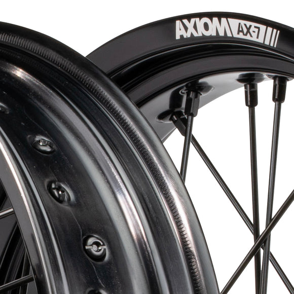Axiom Yamaha WR250-450F 2019-24 "Cush Drive" Black Rim / Black Hub / Black Spoke / Black Nipples 17x3.5/17x4.25 Supermoto Wheels