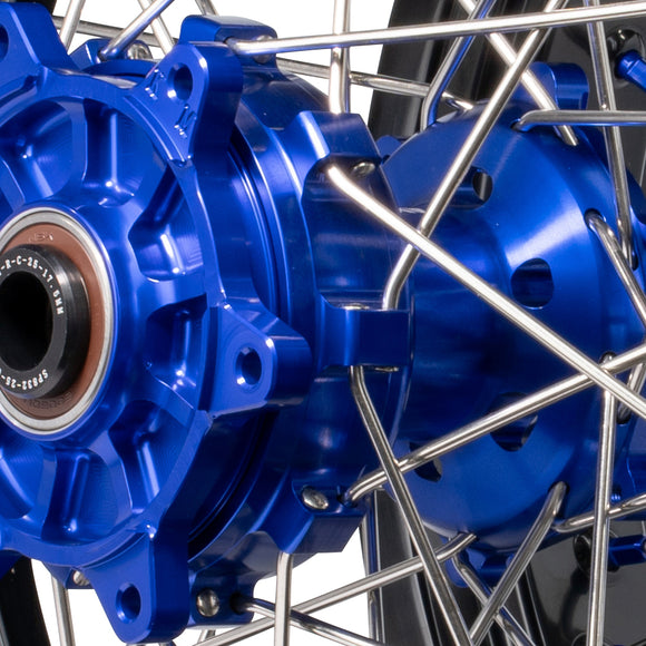 Axiom KTM / Husqvarna / Gas Gas 690-700-701 "Cush Drive" Black Rim / Blue Hub 17x3.5/4.25 Supermoto Wheels