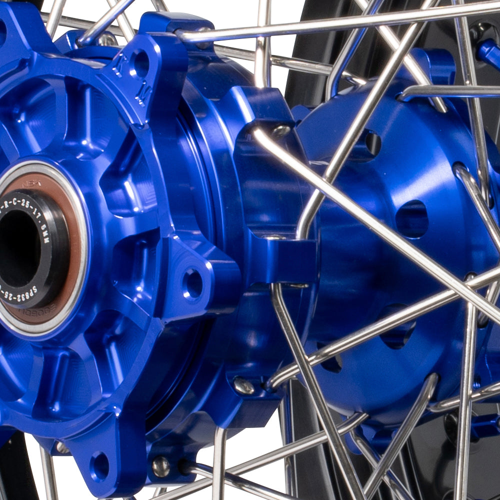 Axiom Yamaha Tenere 700 2019-24 "Cush Drive" Black Rim / Blue Hub 17x3.5/4.25 Supermoto Wheels