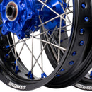 Axiom Sherco SE/SEF 2009-24 Black Rim / Blue Hub / Blue Nipples 17x3.5/4.25 Supermoto Wheels-4
