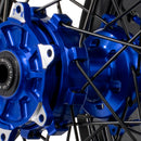 Axiom Yamaha WR250-450F 2019-24 "Cush Drive" Black Rim / Blue Hub/ Black Spoke / Blue Nipples 17x3.5/17x4.25 Supermoto Wheels-2